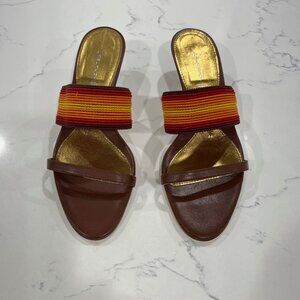 Pancaldi bright sandals, size 8.5 made in Italy